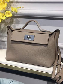 Hermes togo leather kelly 2424 bag H03699 grey