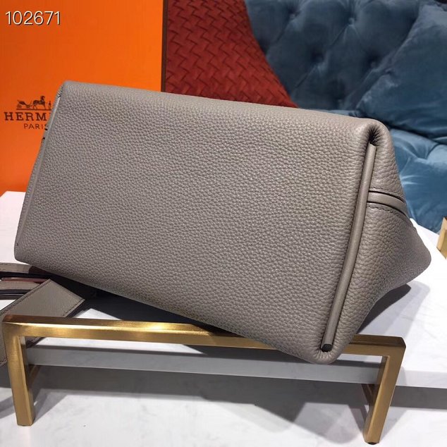 Hermes togo leather kelly 2424 bag H03699 grey