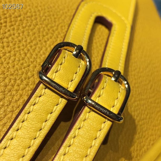 Hermes togo leather kelly 2424 bag H03699 yellow