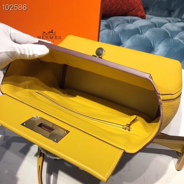 Hermes togo leather kelly 2424 bag H03699 yellow