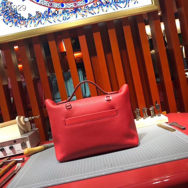 Hermes togo leather small kelly 2424 bag H03698 red