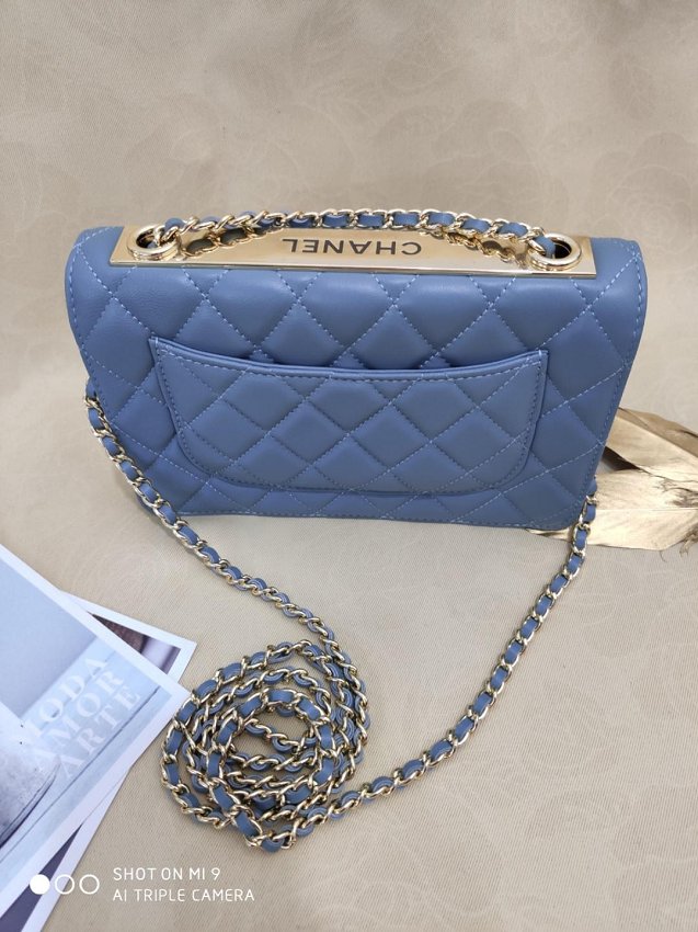 CC original lambskin woc chain bag 80982 light blue