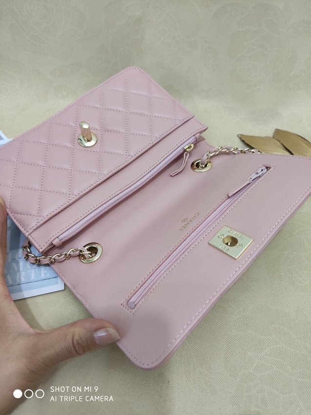 CC original lambskin woc chain bag 80982 light pink