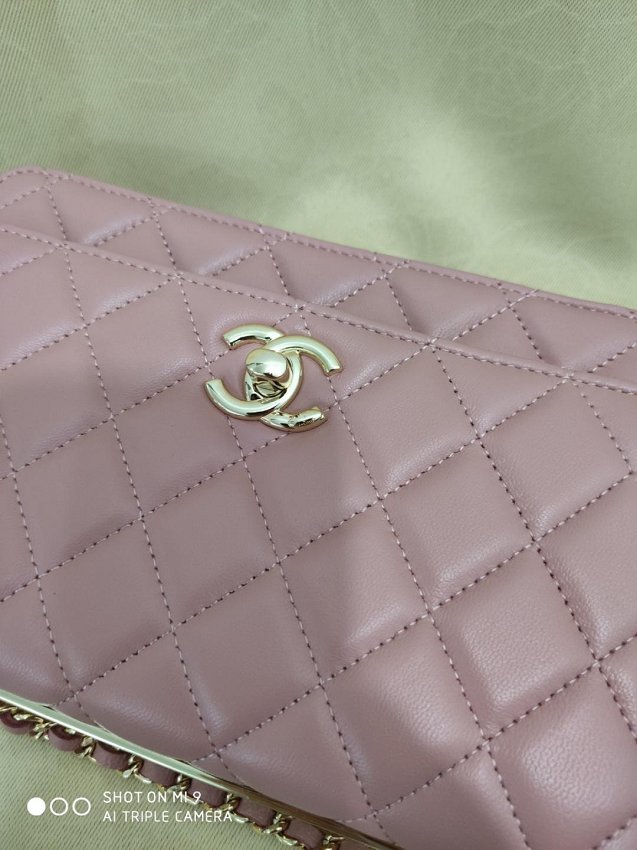 CC original lambskin woc chain bag 80982 pink