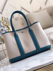 Hermes original canvas large garden party 36 bag G36 blue