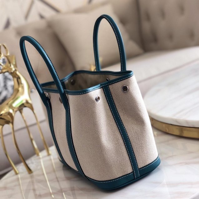 Hermes original canvas large garden party 36 bag G36 blue