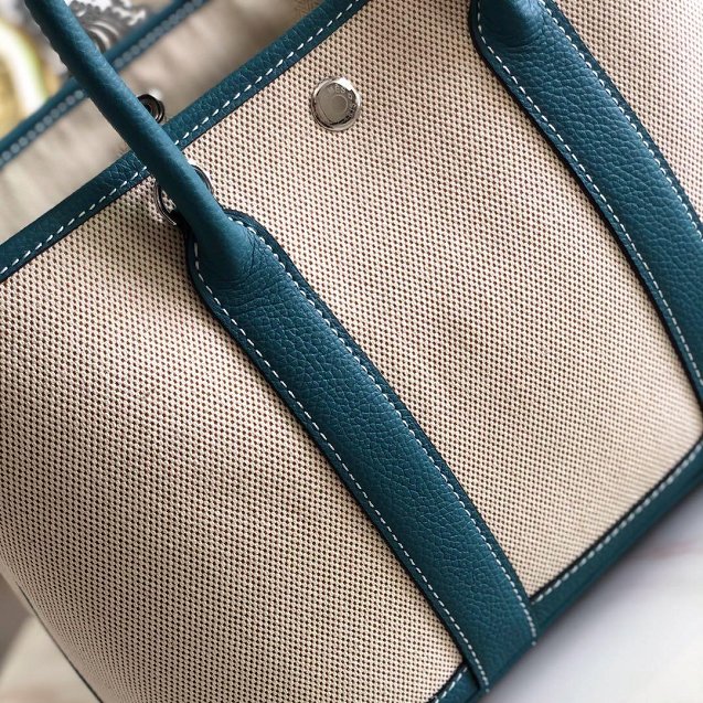 Hermes original canvas large garden party 36 bag G36 blue