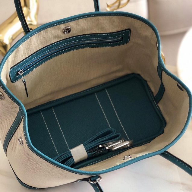 Hermes original canvas large garden party 36 bag G36 blue