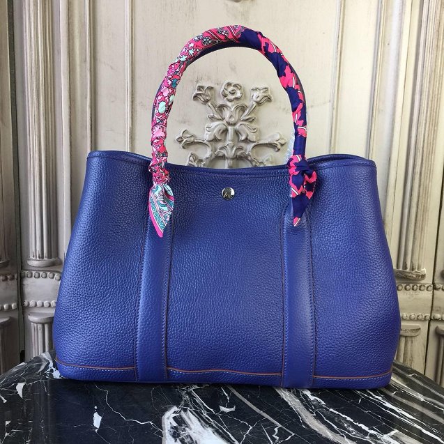 Hermes calfskin large garden party 36 bag G360 blue