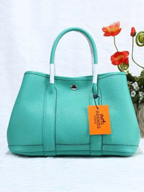 Hermes calfskin large garden party 36 bag G360 lake blue