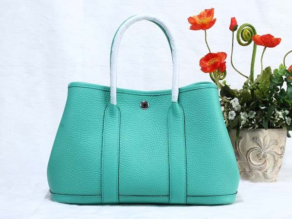 Hermes calfskin large garden party 36 bag G360 lake blue