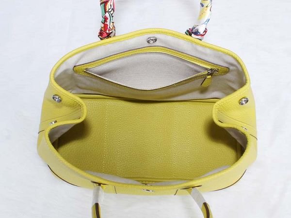 Hermes calfskin large garden party 36 bag G360 lemon yellow