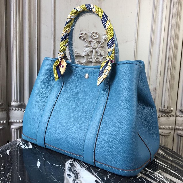 Hermes calfskin large garden party 36 bag G360 sky blue