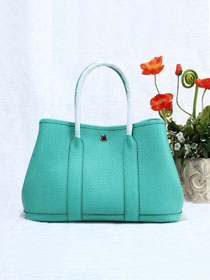 Hermes calfskin small garden party 30 bag G300 lake blue