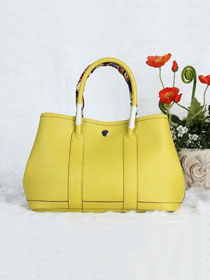 Hermes calfskin small garden party 30 bag G300 lemon yellow