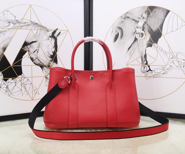 Hermes calfskin small garden party 30 bag G300 red