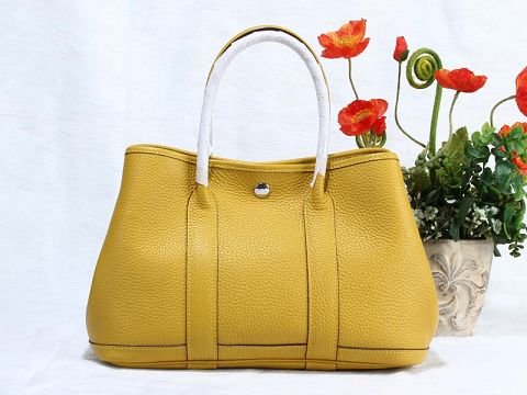 Hermes calfskin small garden party 30 bag G300 yellow