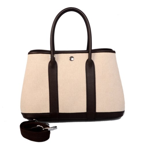 Hermes canvas garden party 30 bag G30 white&black