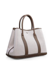 Hermes canvas garden party 30 bag G30 white&gray