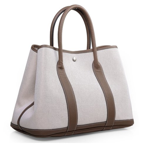 Hermes canvas large garden party 36 bag G36 white&grey
