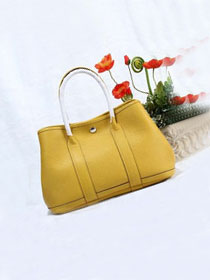 Hermes original calfskin garden party 30 bag G0030 bright yellow