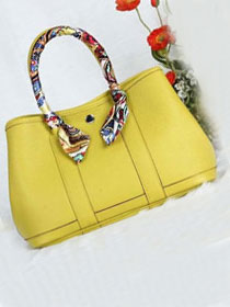 Hermes original calfskin garden party 36 bag G0360 lemon yellow