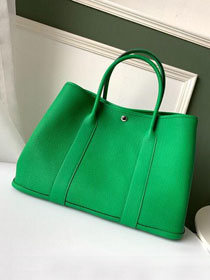 Hermes original calfskin painting lining large garden party 36 bag G3600 green