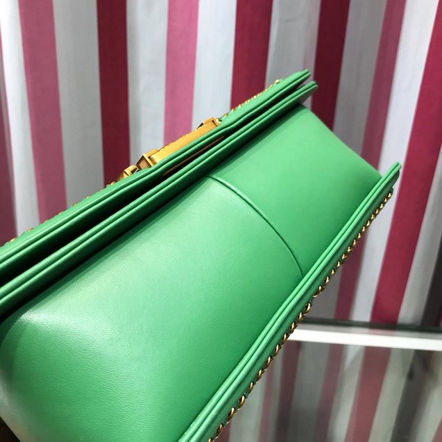 CC original stingray skin boy handbag A94804 light green