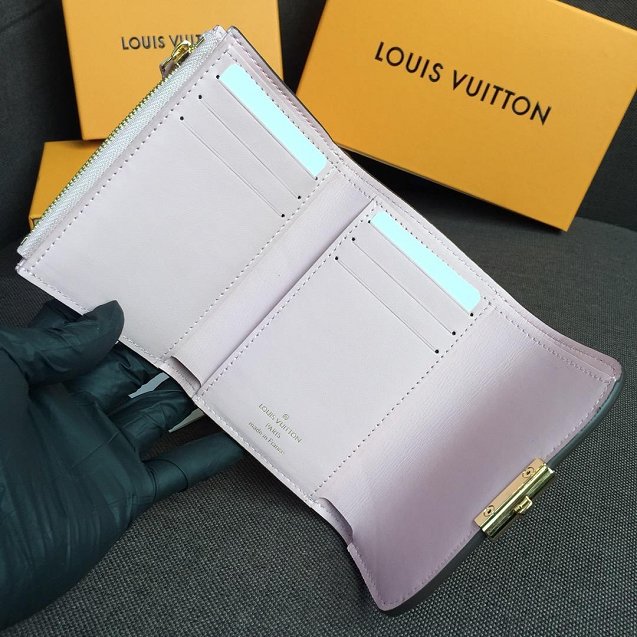 Louis vuitton damier ebene croisette wallet N60208 pink