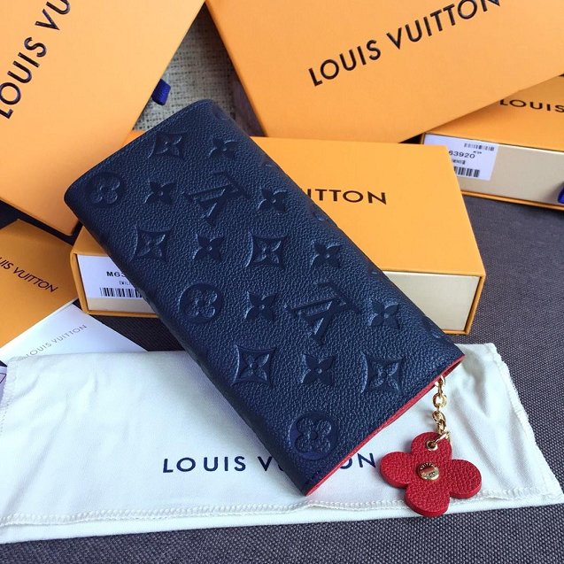 Louis vuitton monogram empreinte wallet M64162 navy blue