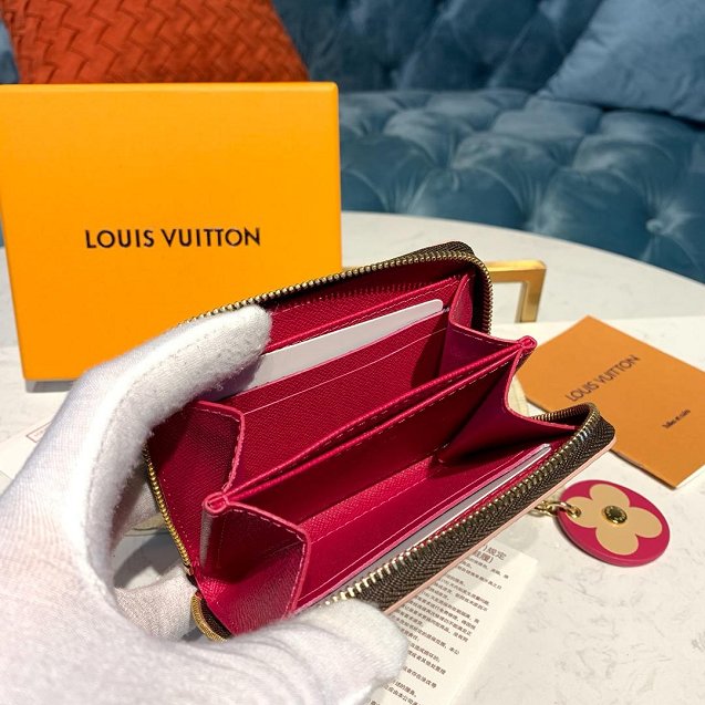 Louis vuitton monogram zippy wallet M68312 rose red
