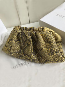 2019 BV original python leather large pouch 576227 yellow