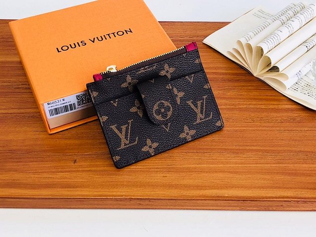 Louis vuitton monogram porte carter zippe M66531 burgundy