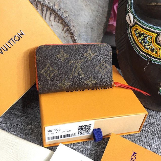 Louis vuitton monogram zippy multicartes M61299 watermelon red