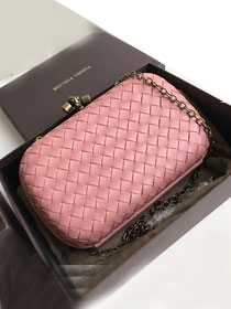 BV original lambskin chain knot clutch 498478 pink