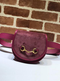 2019 GG original suede leather belt bag 384820 rose red