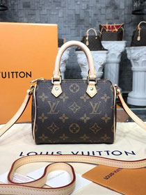 Louis vuitton original handmade monogram canvas nano speedy M61252