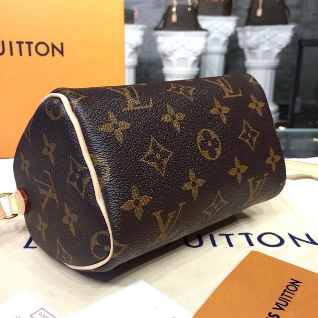 Louis vuitton original handmade monogram canvas nano speedy M61252