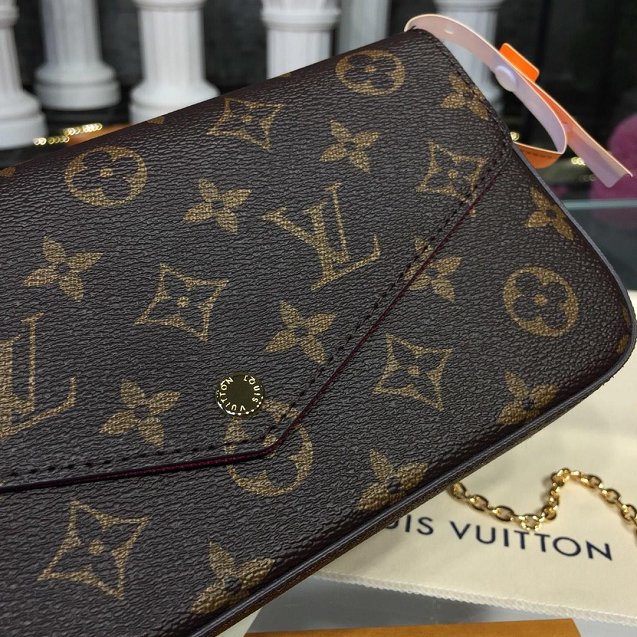 Louis vuitton original handmade monogram canvas pochette felicie M61276