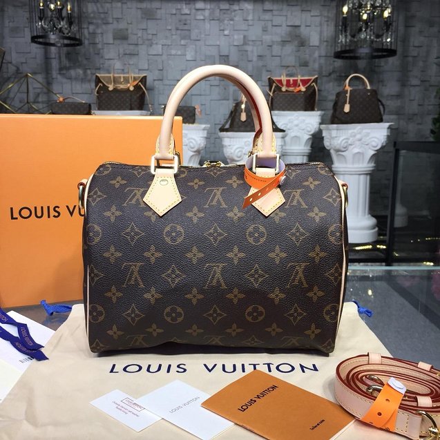 Louis vuitton original handmade monogram canvas speedy 25 M41113