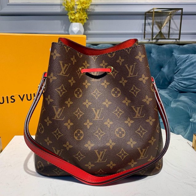 Louis vuitton original handmade monogram canvas neonoe bag M44021 red