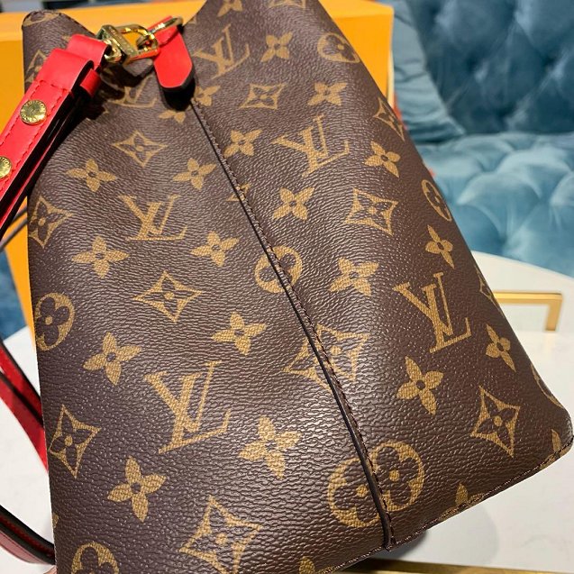 Louis vuitton original handmade monogram canvas neonoe bag M44021 red