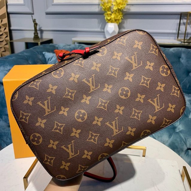 Louis vuitton original handmade monogram canvas neonoe bag M44021 red