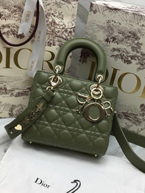 Dior original lambskin small my ABCdior bag M0538 army green