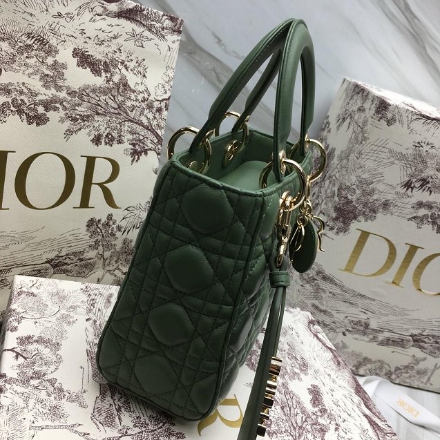 Dior original lambskin small my ABCdior bag M0538 dark green