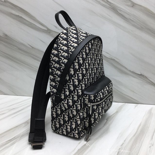2019 Dior original canvas oblique small backpack m6613 black