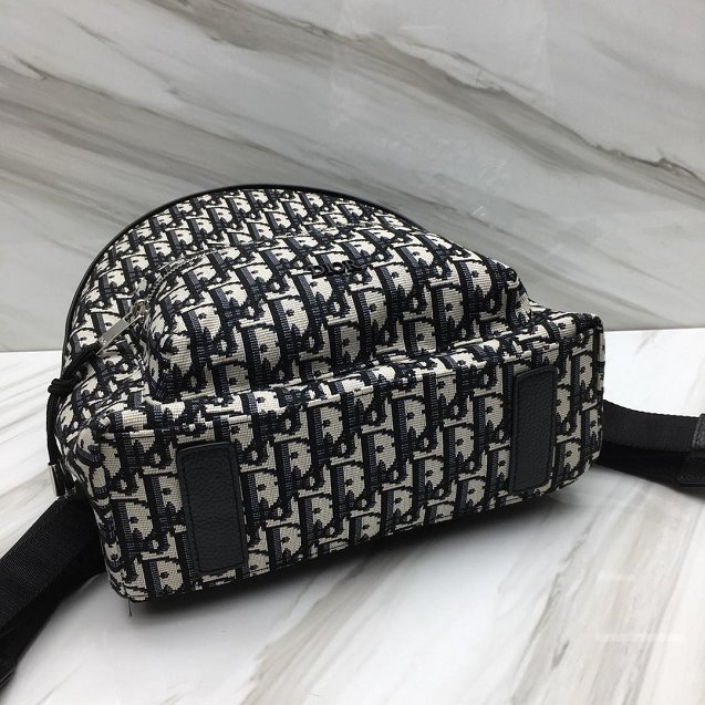 2019 Dior original canvas oblique small backpack m6613 black