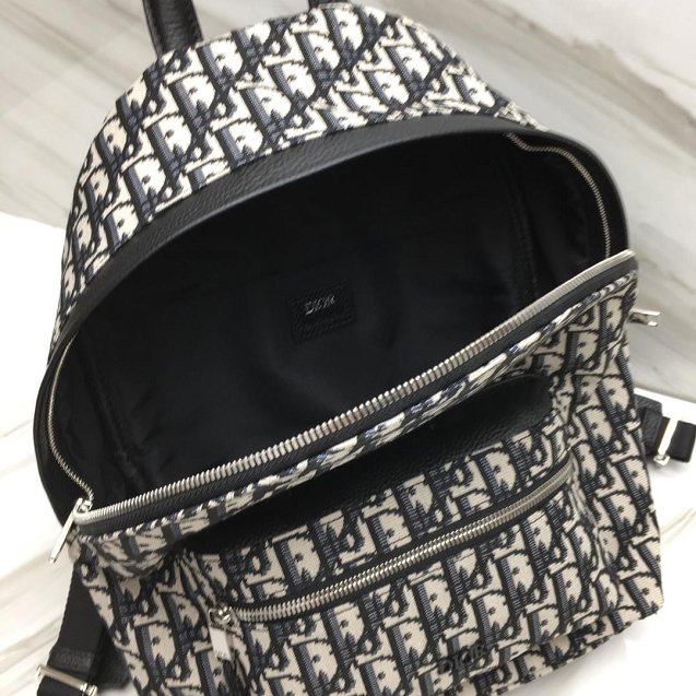 2019 Dior original canvas oblique small backpack m6613 black