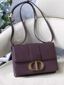 Dior original smooth calfskin 30 montaigne flap bag M9203 purple