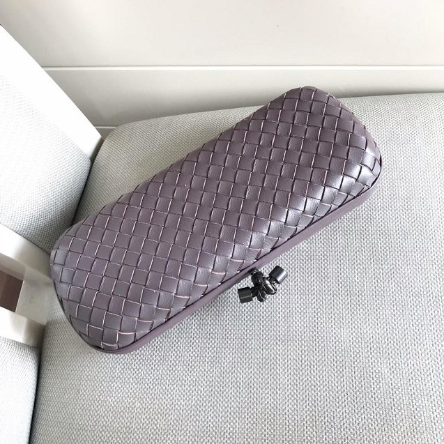 BV original lambskin large stretch knot clutch 202031 purple